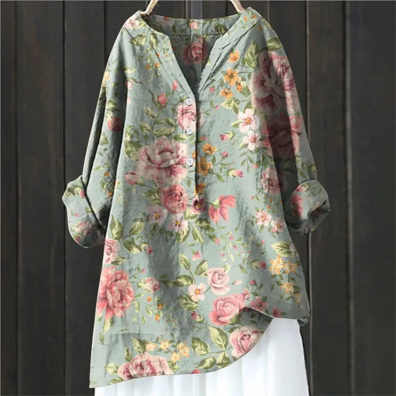 Angela | Casual Gebloemde Blouse